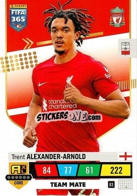 Sticker Trent Alexander-Arnold - FIFA 365: 2022-2023. Adrenalyn XL n. 83 - Panini