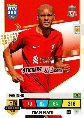 Sticker Fabinho - FIFA 365: 2022-2023. Adrenalyn XL n. 85 - Panini