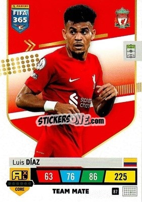 Sticker Luis Díaz - FIFA 365: 2022-2023. Adrenalyn XL n. 87 - Panini