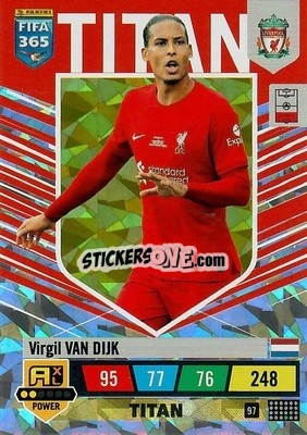 Sticker Virgil van Dijk - FIFA 365: 2022-2023. Adrenalyn XL n. 97 - Panini