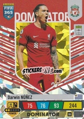 Sticker Darwin Núñez - FIFA 365: 2022-2023. Adrenalyn XL n. 99 - Panini
