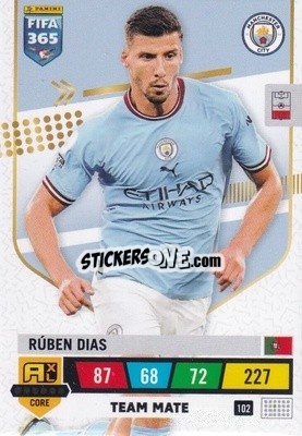 Sticker Rúben Dias - FIFA 365: 2022-2023. Adrenalyn XL n. 102 - Panini
