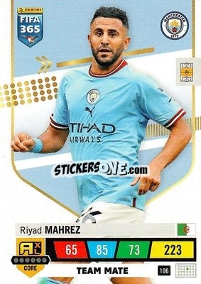 Sticker Riyad Mahrez - FIFA 365: 2022-2023. Adrenalyn XL - Panini
