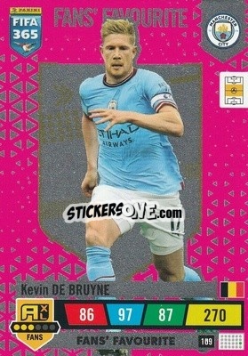 Sticker Kevin De Bruyne - FIFA 365: 2022-2023. Adrenalyn XL n. 109 - Panini