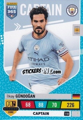 Sticker İlkay Gündoğan - FIFA 365: 2022-2023. Adrenalyn XL n. 110 - Panini