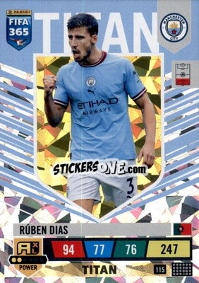 Sticker Rúben Dias - FIFA 365: 2022-2023. Adrenalyn XL n. 115 - Panini