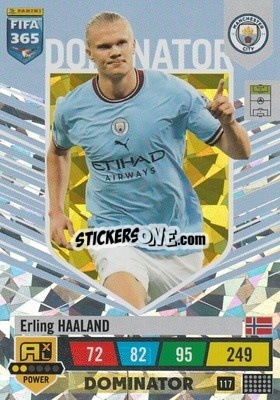 Sticker Erling Haaland - FIFA 365: 2022-2023. Adrenalyn XL n. 117 - Panini
