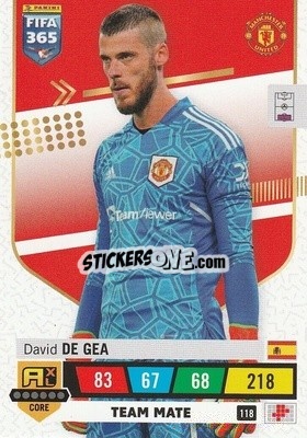 Sticker David de Gea - FIFA 365: 2022-2023. Adrenalyn XL n. 118 - Panini
