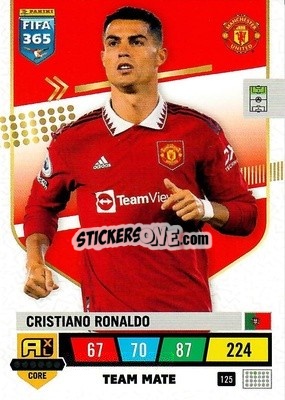Sticker Cristiano Ronaldo - FIFA 365: 2022-2023. Adrenalyn XL n. 125 - Panini
