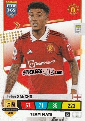Sticker Jadon Sancho - FIFA 365: 2022-2023. Adrenalyn XL n. 126 - Panini