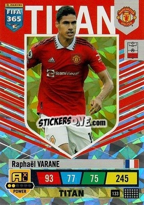 Sticker Raphaël Varane - FIFA 365: 2022-2023. Adrenalyn XL n. 133 - Panini