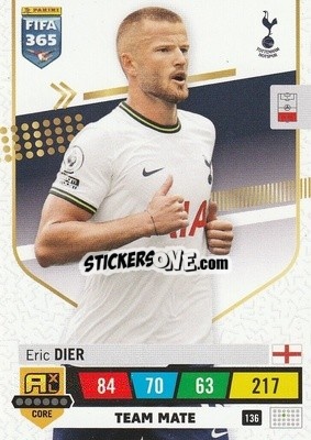 Sticker Eric Dier - FIFA 365: 2022-2023. Adrenalyn XL n. 136 - Panini