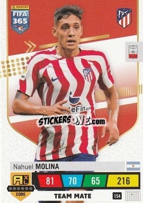 Sticker Nahuel Molina - FIFA 365: 2022-2023. Adrenalyn XL n. 154 - Panini