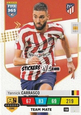 Cromo Yannick Carrasco - FIFA 365: 2022-2023. Adrenalyn XL - Panini