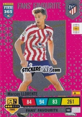 Sticker Marcos Llorente - FIFA 365: 2022-2023. Adrenalyn XL n. 165 - Panini