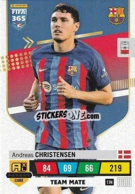 Sticker Andreas Christensen - FIFA 365: 2022-2023. Adrenalyn XL n. 174 - Panini