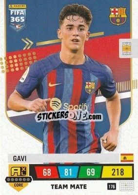 Sticker Gavi - FIFA 365: 2022-2023. Adrenalyn XL - Panini