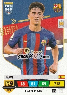 Sticker Gavi - FIFA 365: 2022-2023. Adrenalyn XL n. 176 - Panini