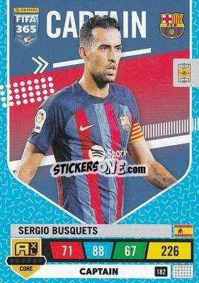 Sticker Sergio Busquets - FIFA 365: 2022-2023. Adrenalyn XL n. 182 - Panini