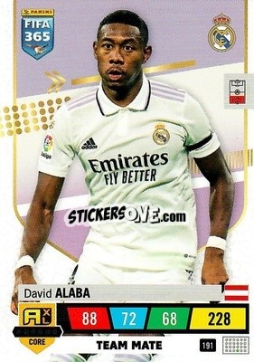 Cromo David Alaba - FIFA 365: 2022-2023. Adrenalyn XL - Panini