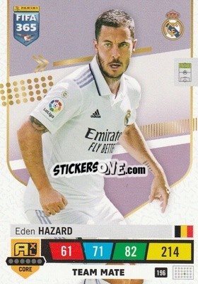 Sticker Eden Hazard - FIFA 365: 2022-2023. Adrenalyn XL n. 196 - Panini
