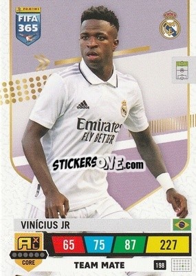 Sticker Vinícius Jr - FIFA 365: 2022-2023. Adrenalyn XL n. 198 - Panini
