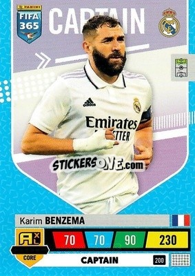 Sticker Karim Benzema - FIFA 365: 2022-2023. Adrenalyn XL n. 200 - Panini