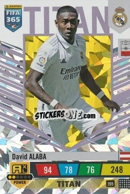 Sticker David Alaba - FIFA 365: 2022-2023. Adrenalyn XL n. 205 - Panini