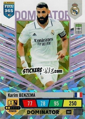 Sticker Karim Benzema - FIFA 365: 2022-2023. Adrenalyn XL n. 207 - Panini
