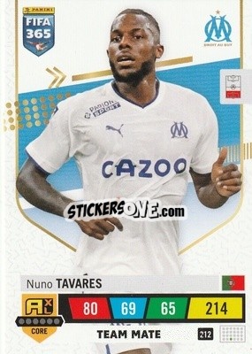 Sticker Nuno Tavares - FIFA 365: 2022-2023. Adrenalyn XL n. 212 - Panini