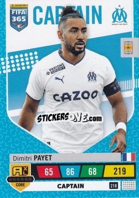 Sticker Dimitri Payet - FIFA 365: 2022-2023. Adrenalyn XL n. 218 - Panini