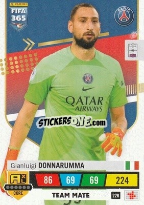 Sticker Gianluigi Donnarumma - FIFA 365: 2022-2023. Adrenalyn XL n. 226 - Panini
