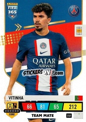 Sticker Vitinha - FIFA 365: 2022-2023. Adrenalyn XL n. 232 - Panini