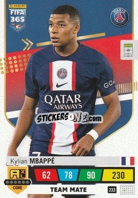 Cromo Kylian Mbappé - FIFA 365: 2022-2023. Adrenalyn XL - Panini