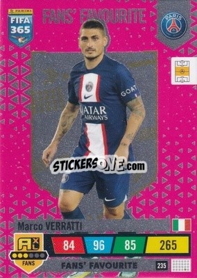 Sticker Marco Verratti - FIFA 365: 2022-2023. Adrenalyn XL n. 235 - Panini