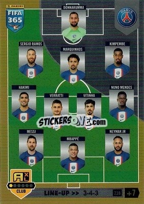 Sticker Line-up - FIFA 365: 2022-2023. Adrenalyn XL n. 238 - Panini