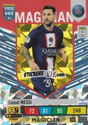 Sticker Lionel Messi - FIFA 365: 2022-2023. Adrenalyn XL n. 242 - Panini
