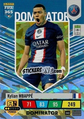 Sticker Kylian Mbappé - FIFA 365: 2022-2023. Adrenalyn XL n. 243 - Panini