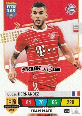 Sticker Lucas Hernández - FIFA 365: 2022-2023. Adrenalyn XL n. 246 - Panini