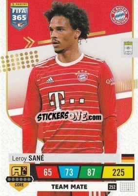 Sticker Leroy Sané - FIFA 365: 2022-2023. Adrenalyn XL n. 252 - Panini