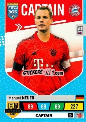 Sticker Manuel Neuer - FIFA 365: 2022-2023. Adrenalyn XL n. 254 - Panini