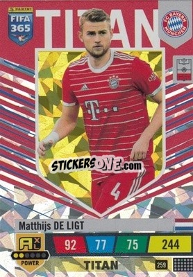 Sticker Matthijs de Ligt - FIFA 365: 2022-2023. Adrenalyn XL n. 259 - Panini