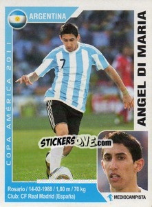 Figurina Angel Di Maria - Copa América. Argentina 2011 - Navarrete