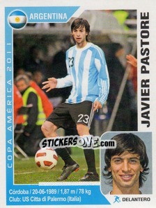 Cromo Javier Pastore - Copa América. Argentina 2011 - Navarrete