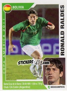 Sticker Ronald Raldes - Copa América. Argentina 2011 - Navarrete
