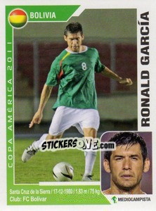 Sticker Ronald Garcia - Copa América. Argentina 2011 - Navarrete