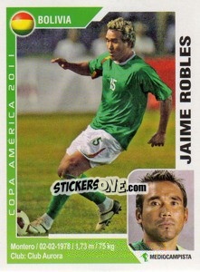 Figurina Jaime Robles - Copa América. Argentina 2011 - Navarrete