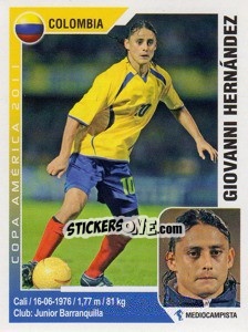 Sticker Giovanni Hernandez - Copa América. Argentina 2011 - Navarrete