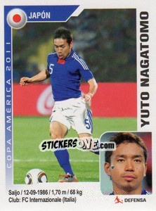Sticker Yuto Nagatomo - Copa América. Argentina 2011 n. 82 - Navarrete