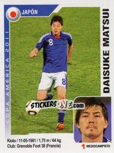 Sticker Daisuke Matsui - Copa América. Argentina 2011 n. 88 - Navarrete